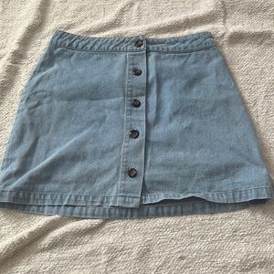 Button Down Jean Skirt
